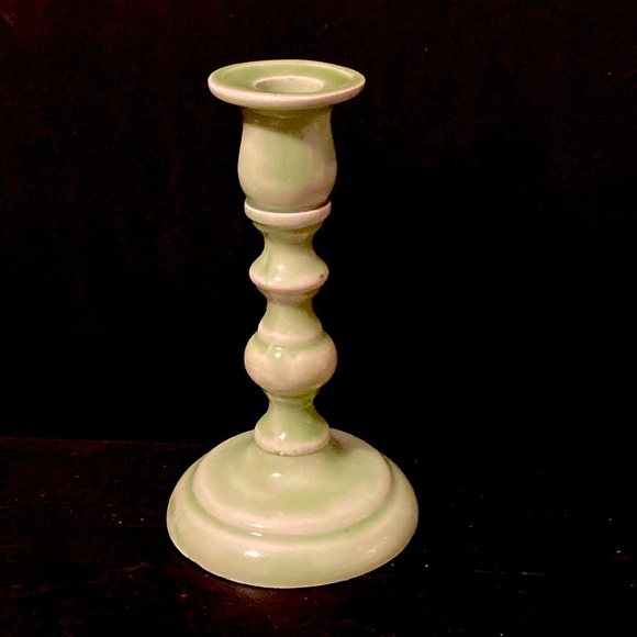 JC and Rollie JCR1206 Empire Candle Taper Holder 7" Mint/Celadon Enamel - Picture 1 of 3